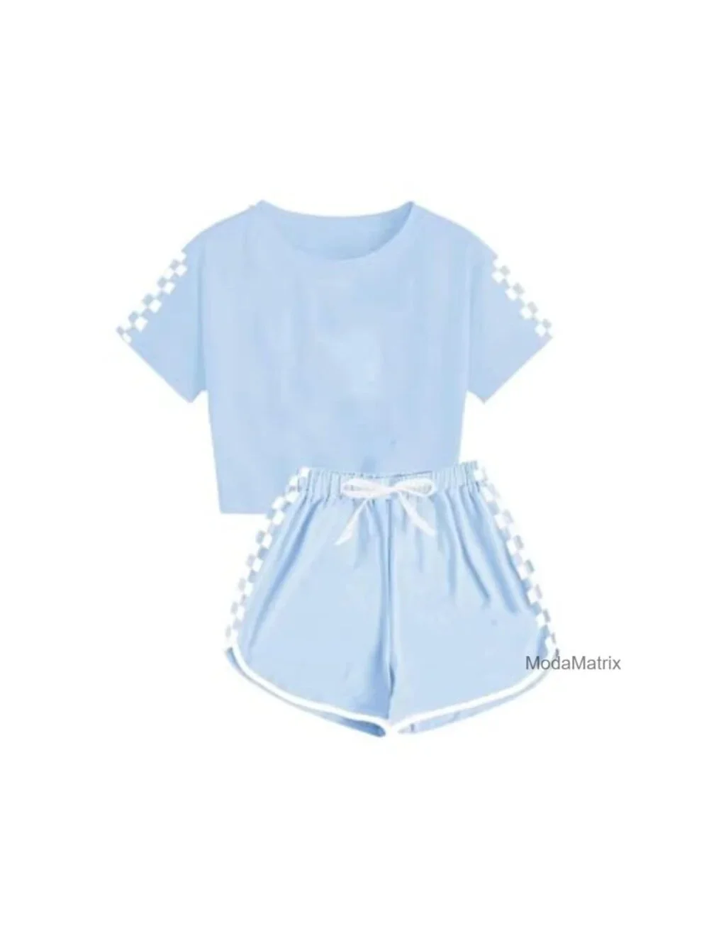 Girls 2-Piece Crop Top & Shorts Summer Outfit Set